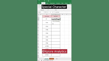 Special Character 😄✨ in Excel #youtube #excel #special #character #shorts #how #fresh