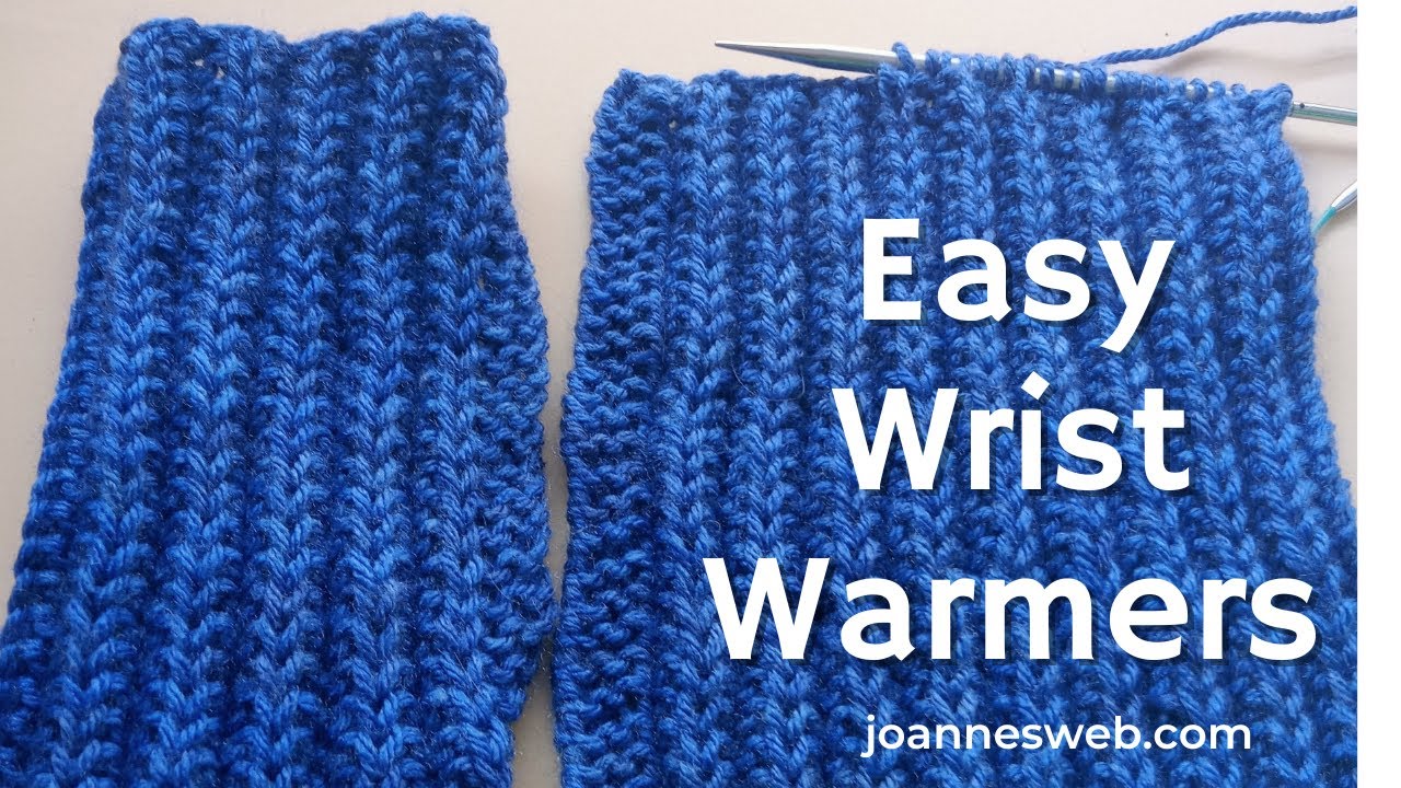 Slip Rib Wrist Warmers Knitting Pattern Tutorial 
