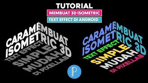Tutorial 3d isometric text effect typography || Cara membuat text 3D keren