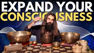 Higher Chakras Activation Sound Bath ⫸ Tibetan Bowls Frequencies to Expand your Consciousness