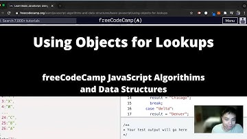 Using Objects for Lookups (Basic JavaScript) freeCodeCamp tutorial