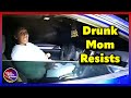 Drunk Mom with Two Young Kids Almost Crashes and Assaults Cops!