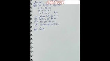 LINEAR ALGEBRA 2009 IIT JAM PROBLEM WITH SOLUTION. #iitjam #csir #2026 #gate #nbhm #tifr #maths #gk