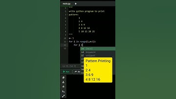 pattern Printing in python#viralshort #viral #python
