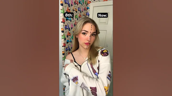 The 1 year difference is CRAZY!! #fypシ #makeup #skincare #glowup