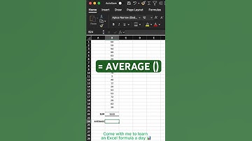 =AVERAGE() in Excel | No more manual math #excel #excel101 #learnexcel #productivity #exceltips