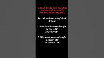 How to find Angle covered by min and hour hand in a clock? #education #trending #viral #share #exam