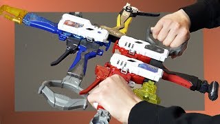 RIDICULOUS TRIPLE LAUNCHER SETUP! - Beyblade Burst EPIC Launcher Customization