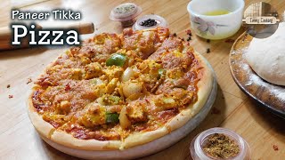 Paneer Tikka Pizza || 600 रूपये का पिज्जा बनाएं  मात्र 100 रूपये में || Homemade  pizza with paneer