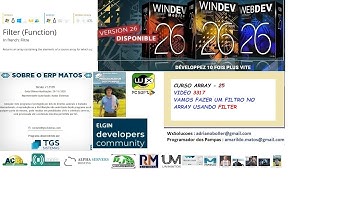 DICAS 3317 WINDEV WEBDEV MOBILE Vamos fazer um filtro no array usando Filter Curso Array 25