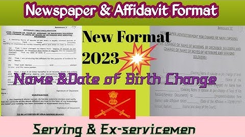 Format of Newspaper Affidavit for Name & Date Of Birth Change Army|| Name & DOB Change Format||#army