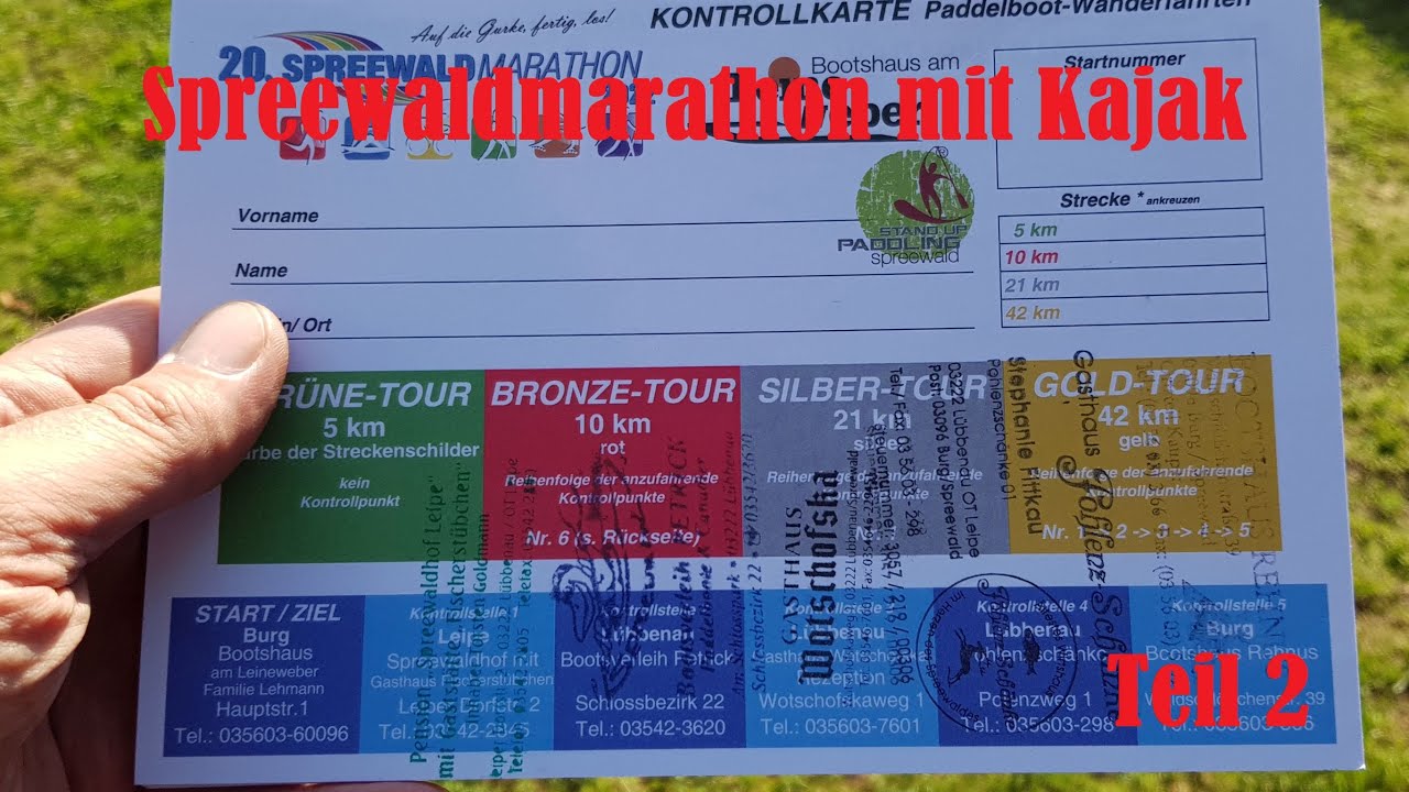 Spreewaldmarathon mit dem Kajak Teil 2