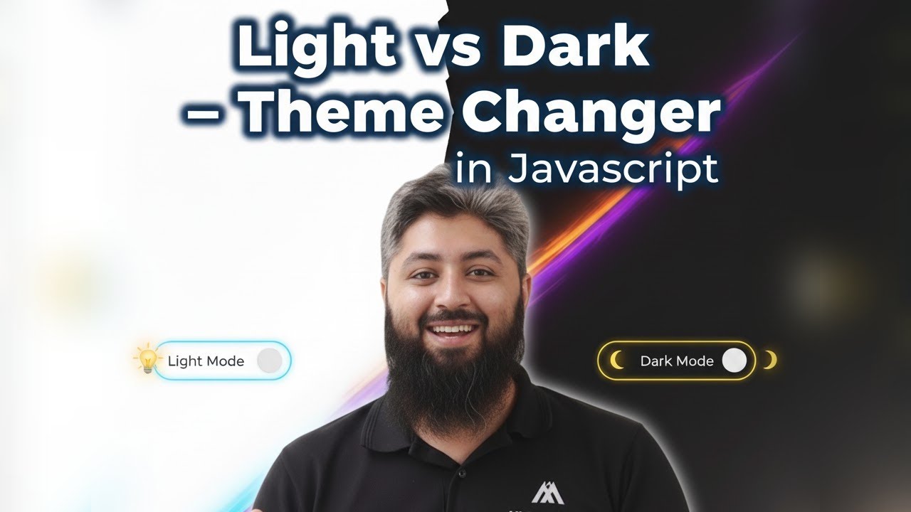 Light vs Dark – Theme Changer in JavaScript | DOM Manipulation - YouTube