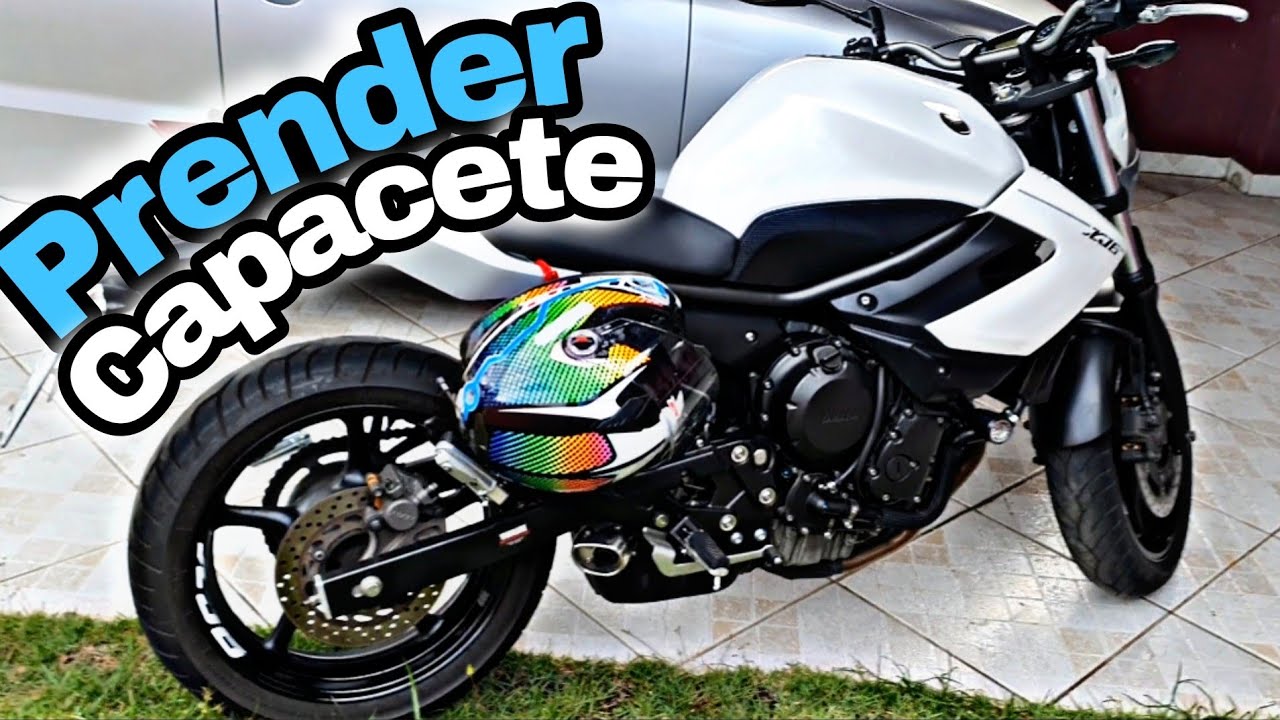 COMO PRENDER O CAPACETE NA MOTO - YouTube