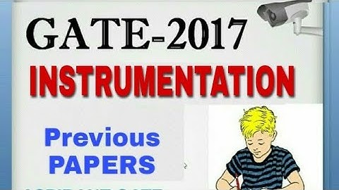 Gate 2017 Instrumentation Engineering Papers by IIT ROORKEE
