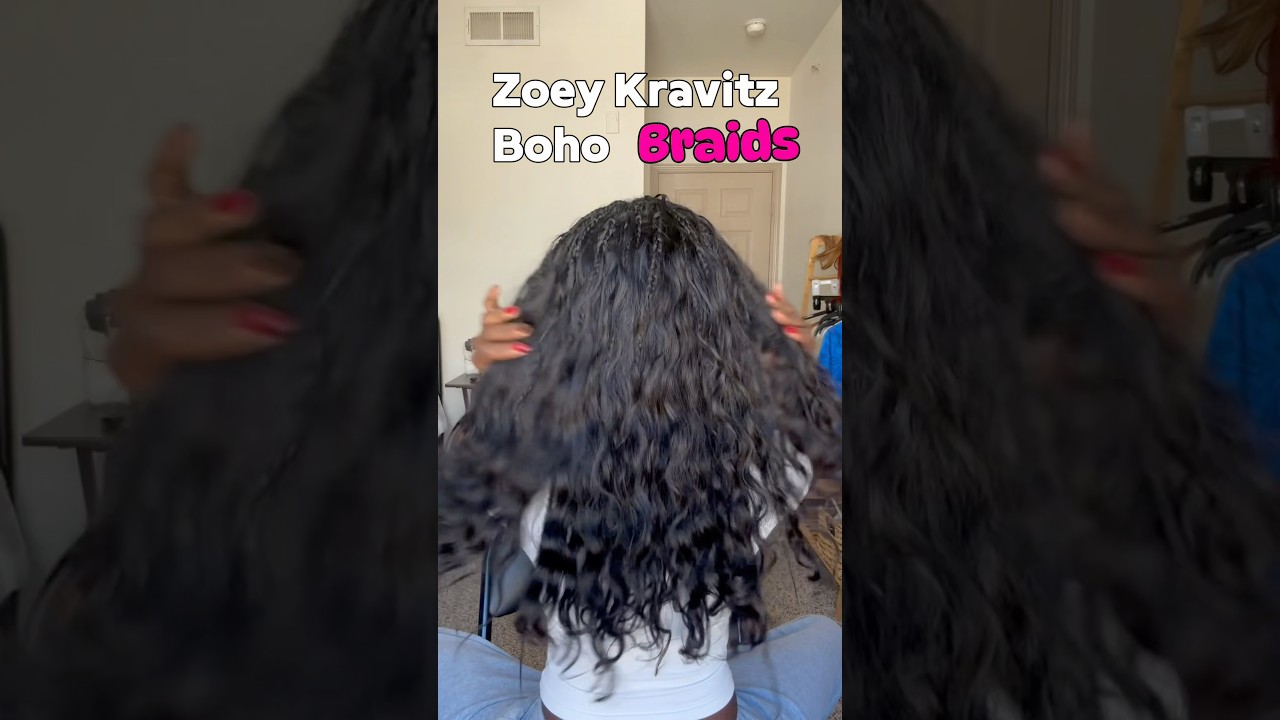 Zoey Kravitz boho Braids/hybrid boho braids tutorial. 