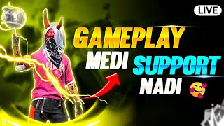 GAMEPLAY MEDI SUPPORT NADI 🥰 || FREE FIRE LIVE IN TELUGU screenshot 3