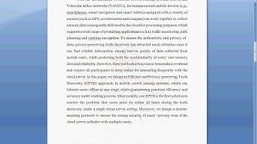 Efficient and Privacy-preserving Truth Discovery in Mobile Crowd Sensing - IEEE PROJECTS 2019-20