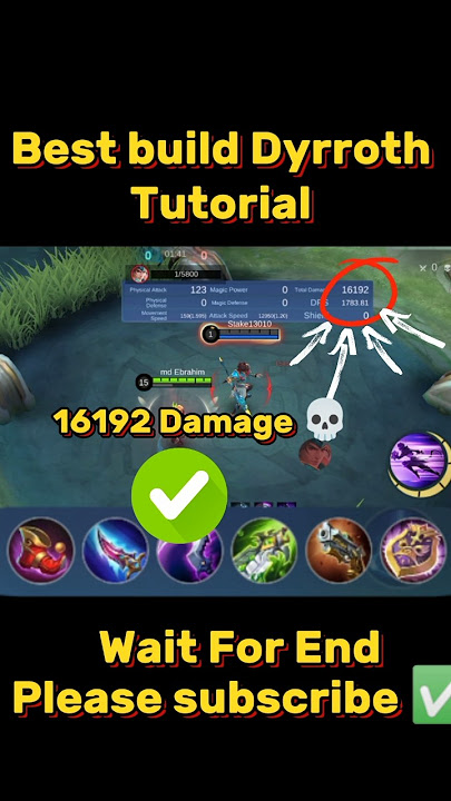 Dyrroth Best Build Tutorial Mobile legends #ml2b #dyrroth #mlbb #shorts