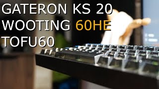 Gateron KS-20 Lubed In a Wooting 60 HE ( TOFU60 ) Typing Sounds