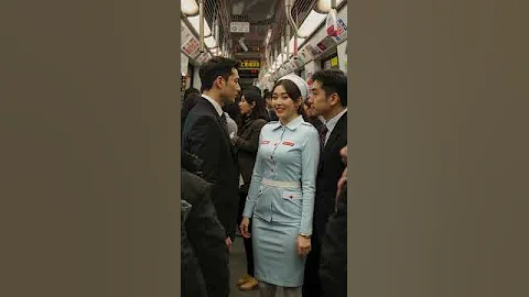 She Din't Know He Was Behind | Rush Hour Japan Crowded Train | #shorts #viralshorts #dailyvlog
