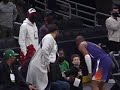 Chris Paul had to get a picture with Jayson Tatum’s son Deuce after the game💜