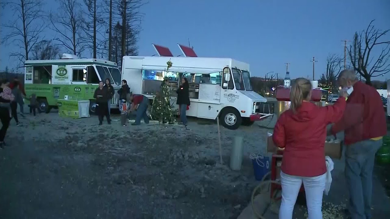COFFEY PARK CHRISTMAS Christmas decorations grace the burned out