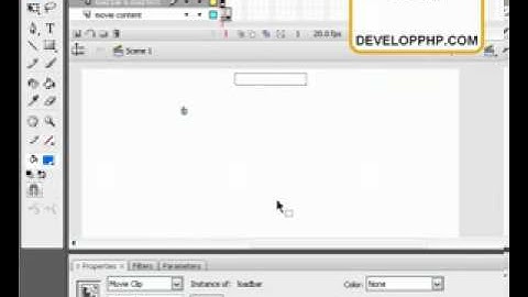 Flash CS3 Actionscript 3 Progress Preloader Tutorial - Flash Tutorials For Beginners