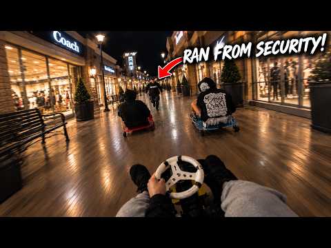 WE SNUCK INTO THE MALL ON OUR DRIFT CARTS! (RAN FROM SECURITY)