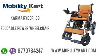 Karma Ryder 30 | Power Wheelchair | Electromagnetic Break @mobilitykartindia Karma Ryder Walker