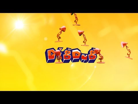 Six Luxo Lamps Spoof Dig Dug Logo 