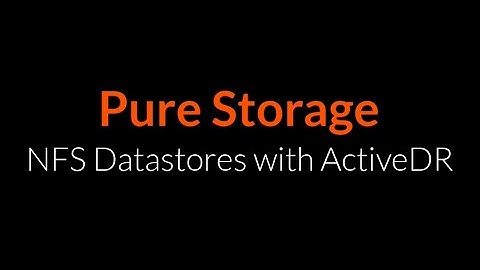 NFS Datastores with ActiveDR
