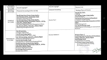 B.COM Hons I II III IV V semester Backlog Exams Timetable November 2020 | Osmania University