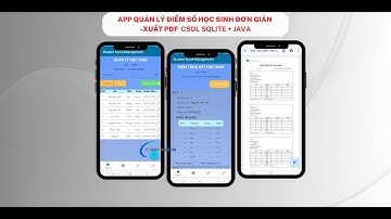 App quản lý điểm số trên Android | Java + Sqlite | có xuất PDF