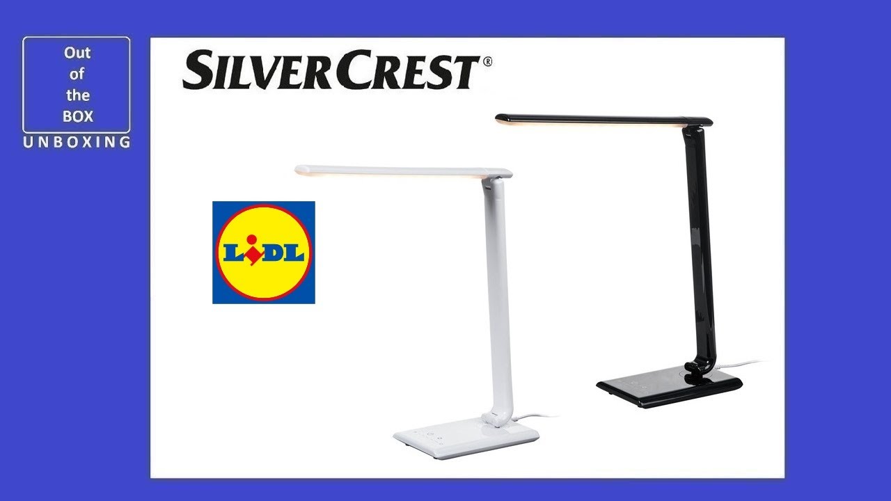 Geld rubber arm Consulaat SilverCrest LED Desk Lamp Model-No HG02761A HG02761B UNBOXING (Lidl 3000k  6500K 540 lm) - YouTube