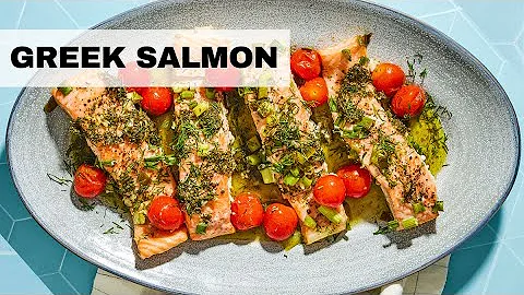 Greek Salmon Recipe | How to Cook Salmon (Mediterranean Diet Recipe)
