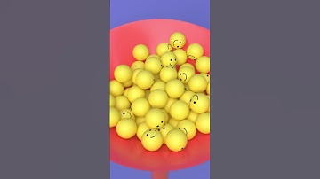 Into The Funnel Smiling Balls Drop #satisfying #balls #smile #3danimation #knightcube #sound