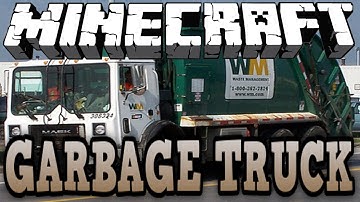 Minecraft Vehicle Tutorial 30 - How to Build: Garbage Truck.