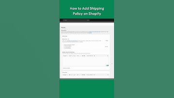 How to Add Shipping Policy on Shopify #shopifytutorialforbeginners #shopify #shopibuffet