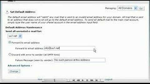 Cari.net -How to create a default e-mail address in cPanel