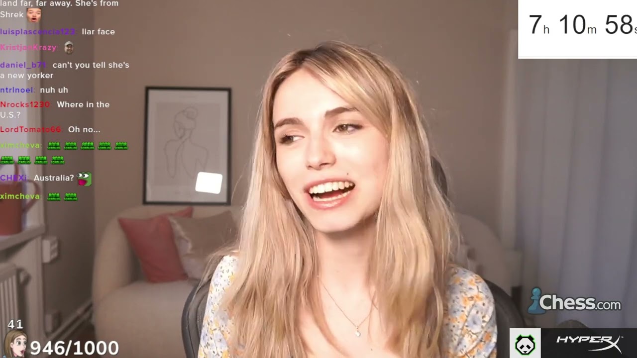 Chess Twitch Streamer /  Vlogger Anna Cramling Accidently