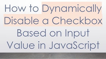 How to Dynamically Disable a Checkbox Based on Input Value in JavaScript