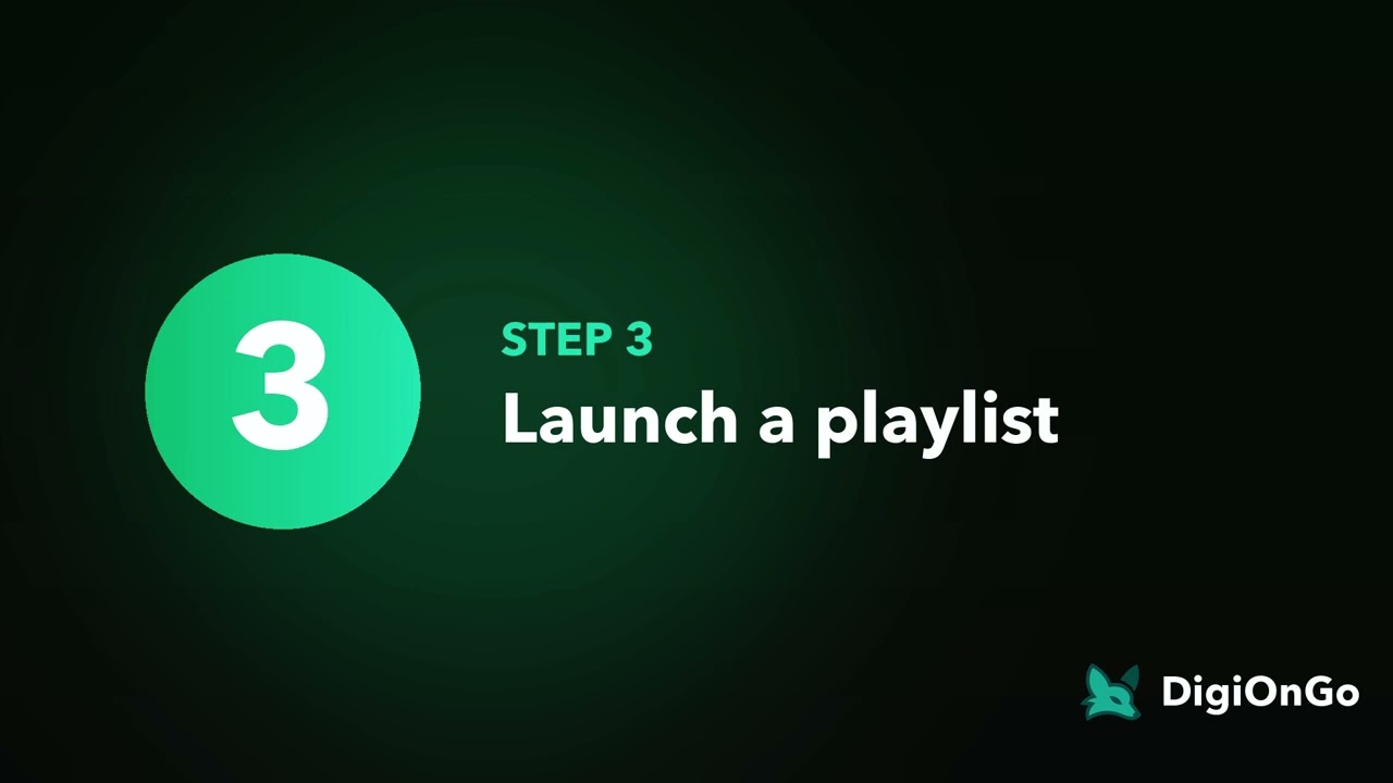 How to set up DigiOnGo — install, connect a screen, launch a playlist