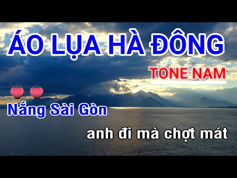 Video KARAOKE | ÁO LỤA HÀ ĐÔNG -TONE NAM - youtube
