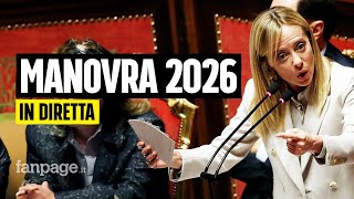Manovra 2026, in diretta il voto per l’approvazione al Senato