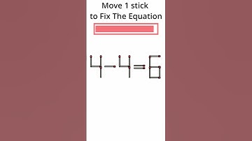 Matchstick Puzzle #5 - Fix The Equation by Moving 1 Stick! #attention #math #iq #iqtestquestion