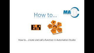 How to... create and call a function in B&R Automation Studio