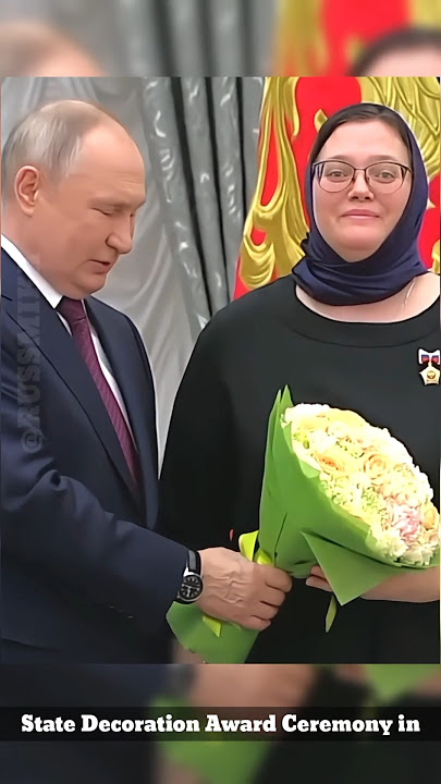 President Putin With Beautiful Hijabi Woman | Russia | Kremlin | #russia #putin #russmika24 #shorts