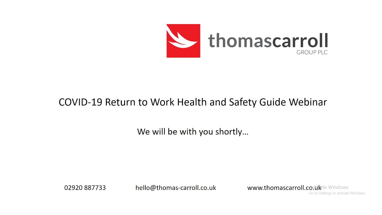 COVID -19 Return to Work Health and Safety Webinar - YouTube
