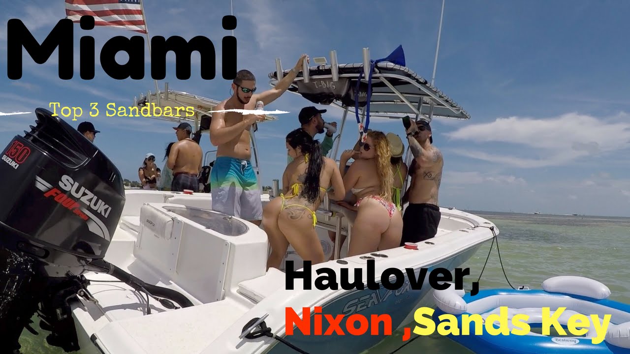 Hualover Sand bar, Miami Sand Bar, Nixon sand bar, miami's top sand...